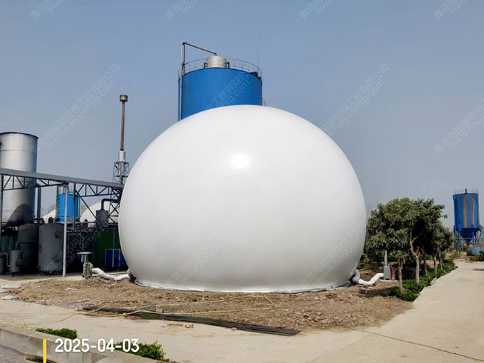 河南新鄉(xiāng)工業(yè)污水1000m3雙膜氣柜工程案例圖片