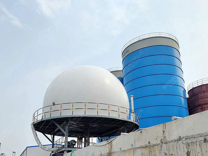 越南造紙廠污水400m3雙膜氣柜項目